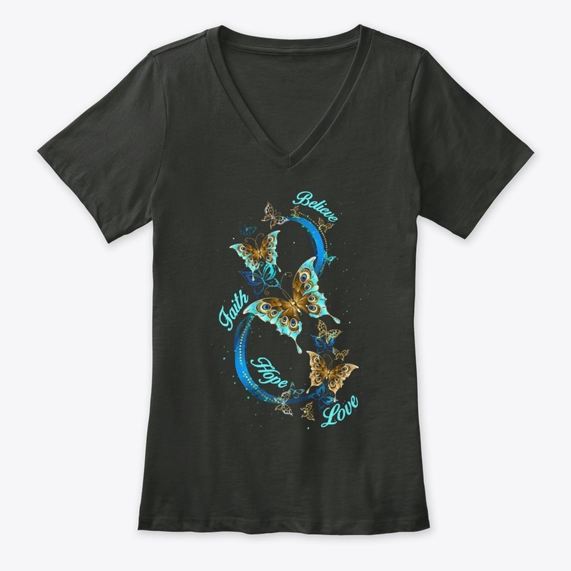 Faith Hope Love Colorful Butterfly shirt