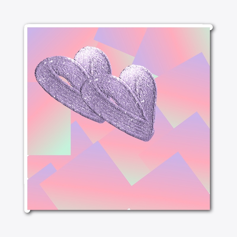 glitter heart design