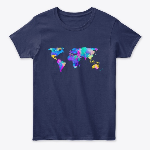 Color Your World Navy Camiseta Front