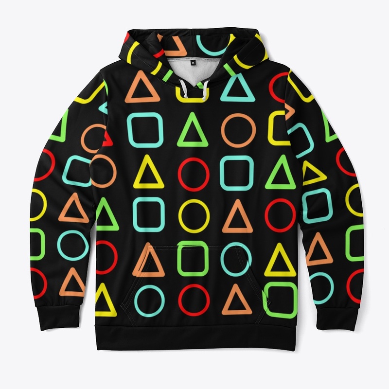 Multi Color Shapes Hoodies