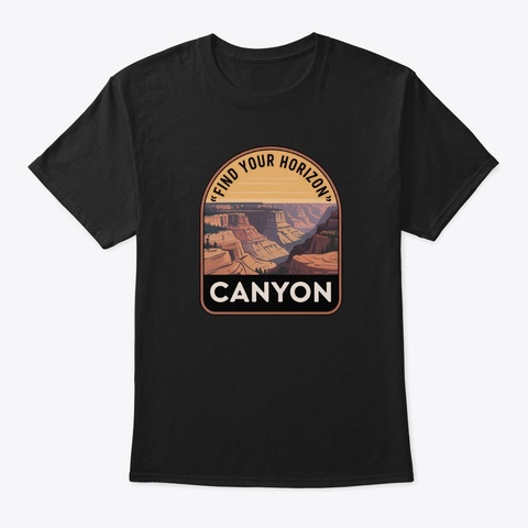 Find Your Horizon  Black Maglietta Front