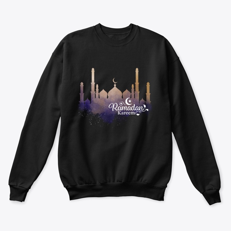 Ramadan Kareem Watercolor Mosque Art
