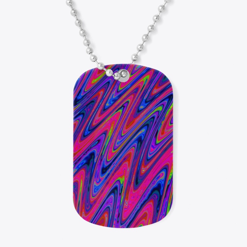 Vibrant Neon Abstract Wavy Pattern