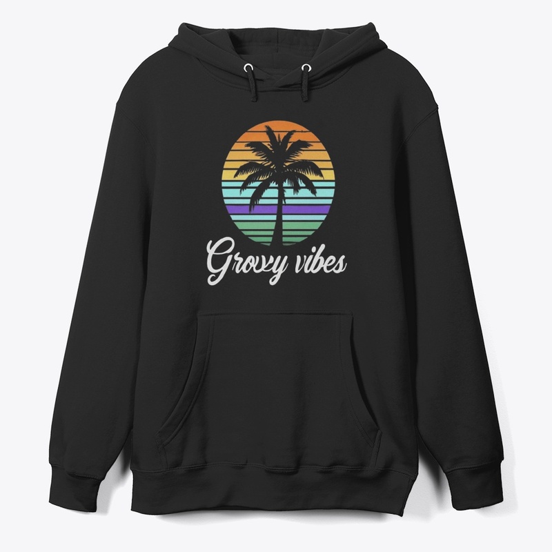 "Groovy Vibes Sunset hoodie"