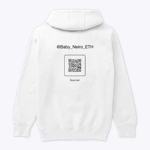 Baby Neiro Hoodie White áo T-Shirt Back