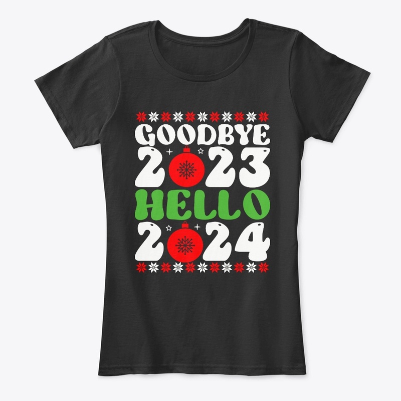 Goodbye 2023 Hello 2024 Christmas Shirt