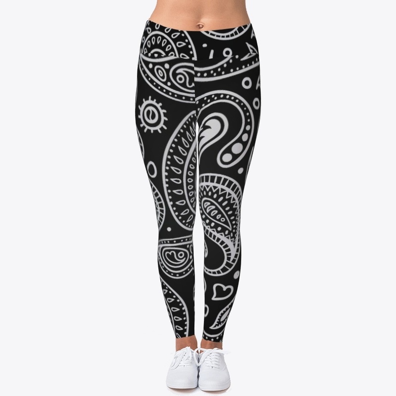 Black and White Paisley Design
