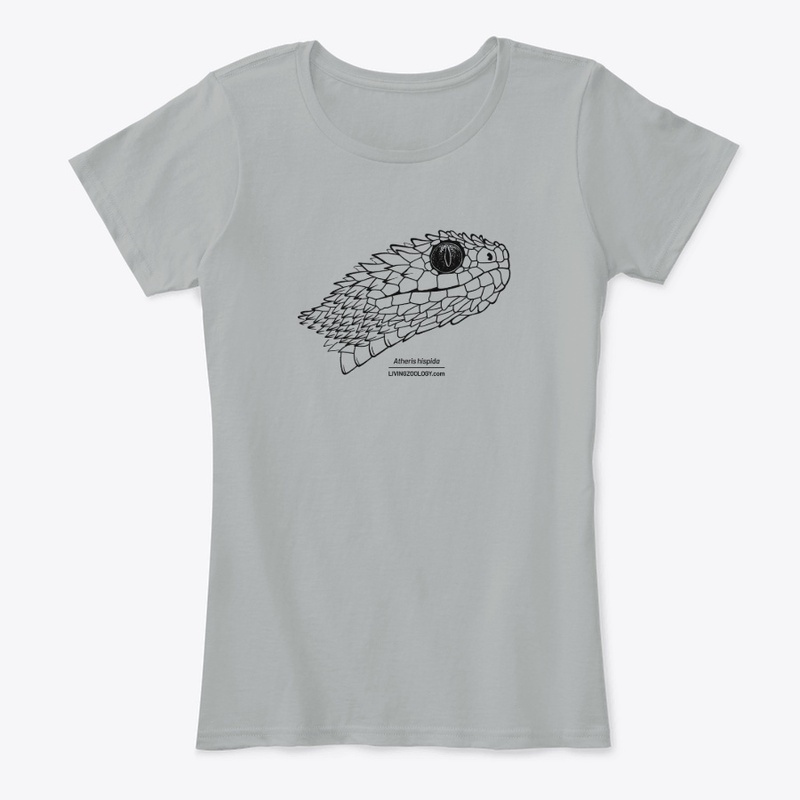 Atheris hispida black and white