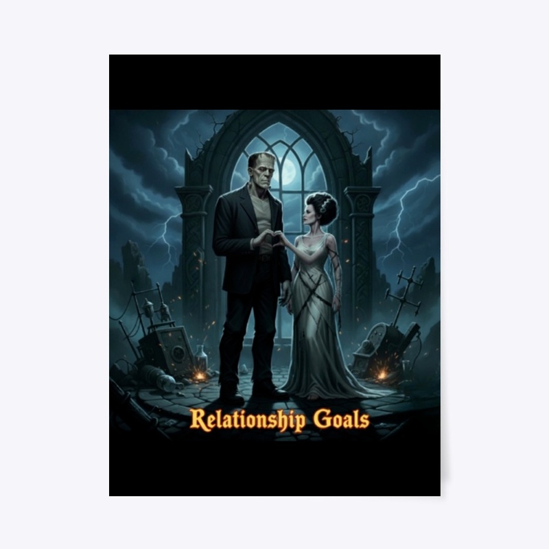 Frankenstein With Bride Heart Hands