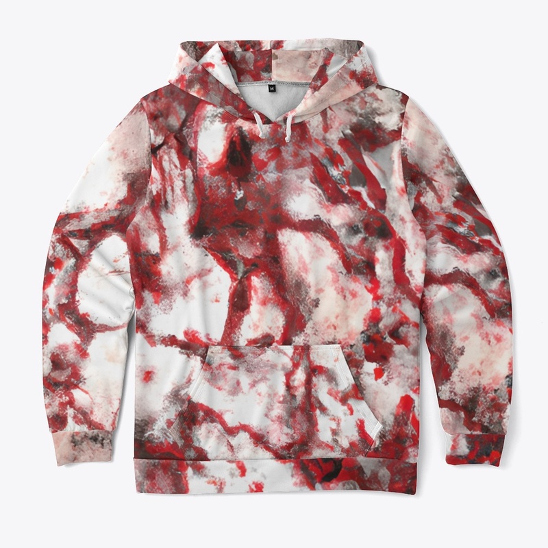Distressed Red and White Design 
