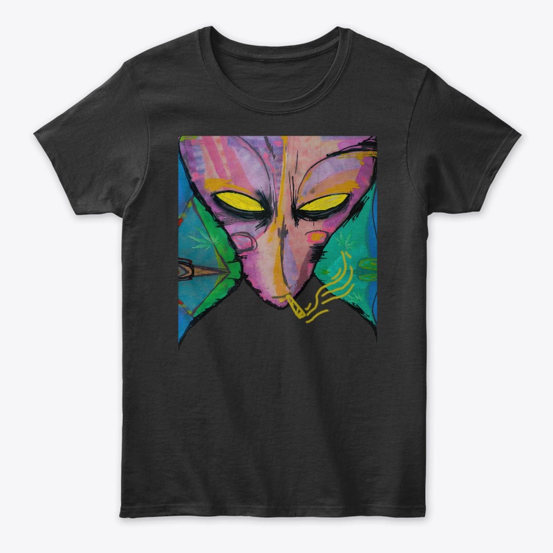 Smoking Alien T-shirt 