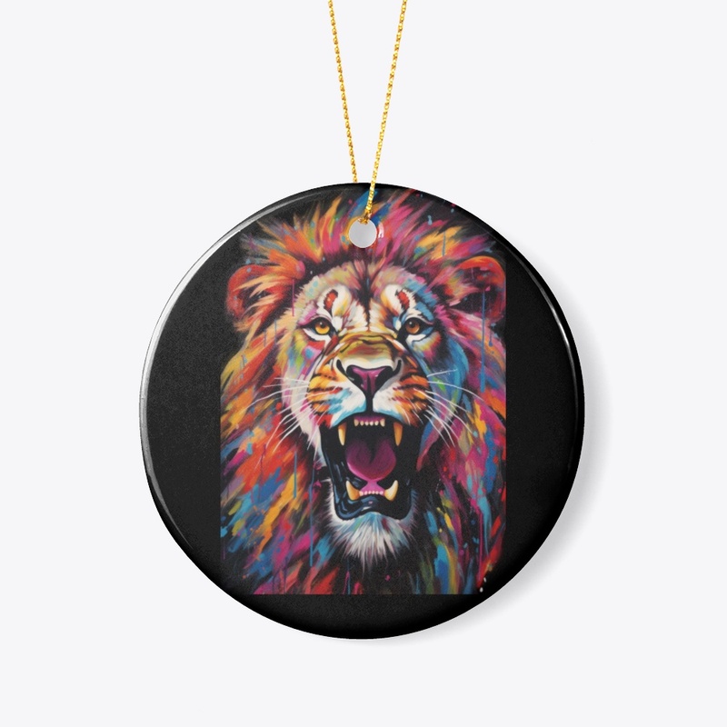 angry lion