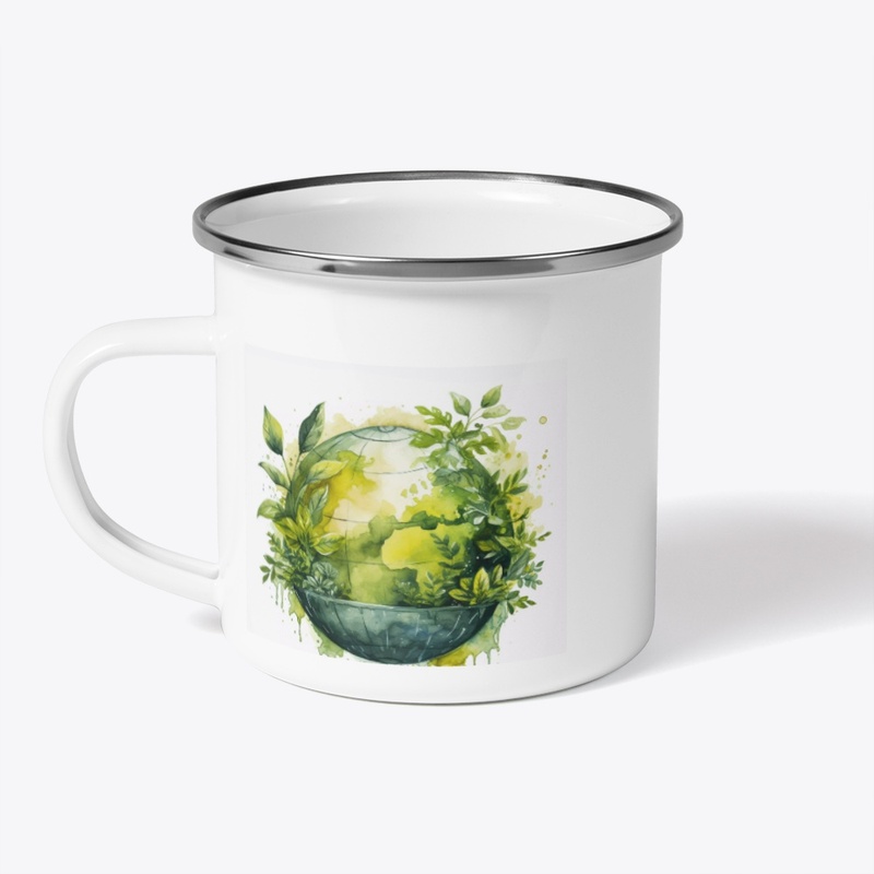 Digital art with planet earth