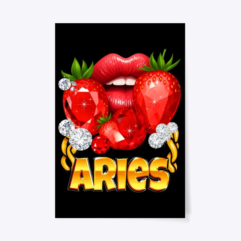 Lips Gold Chain Aries Zodiac Gift