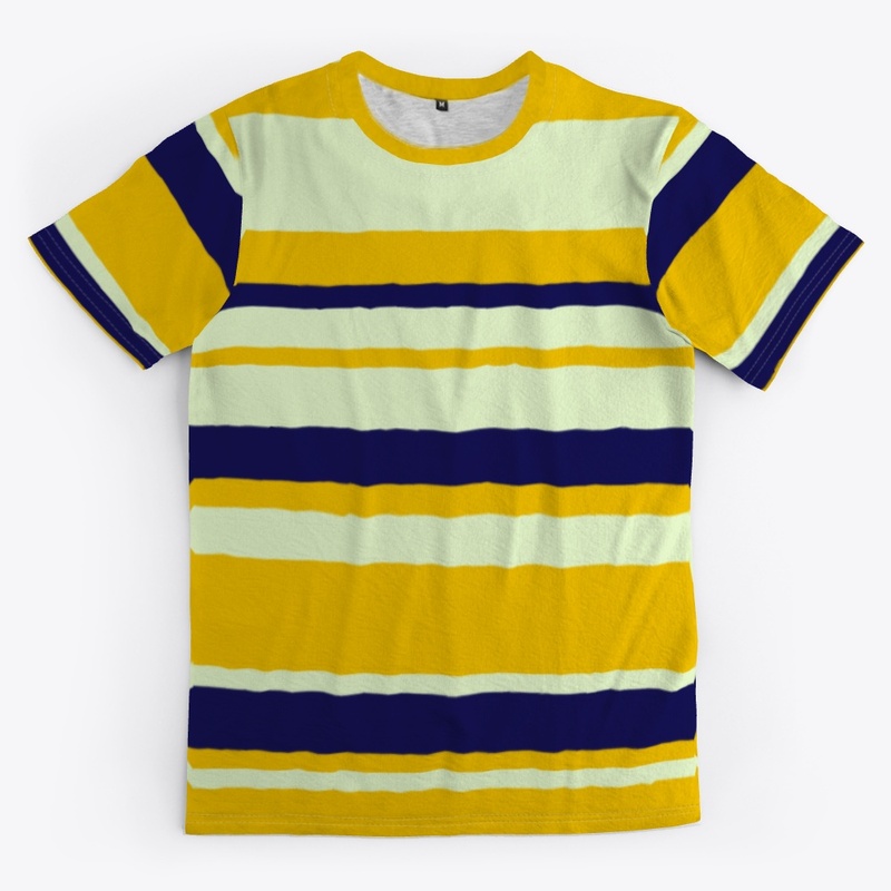 Yellow Blue Abstract Stripes