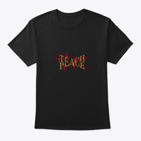 Teach Peach Hippie Black T-Shirt Front