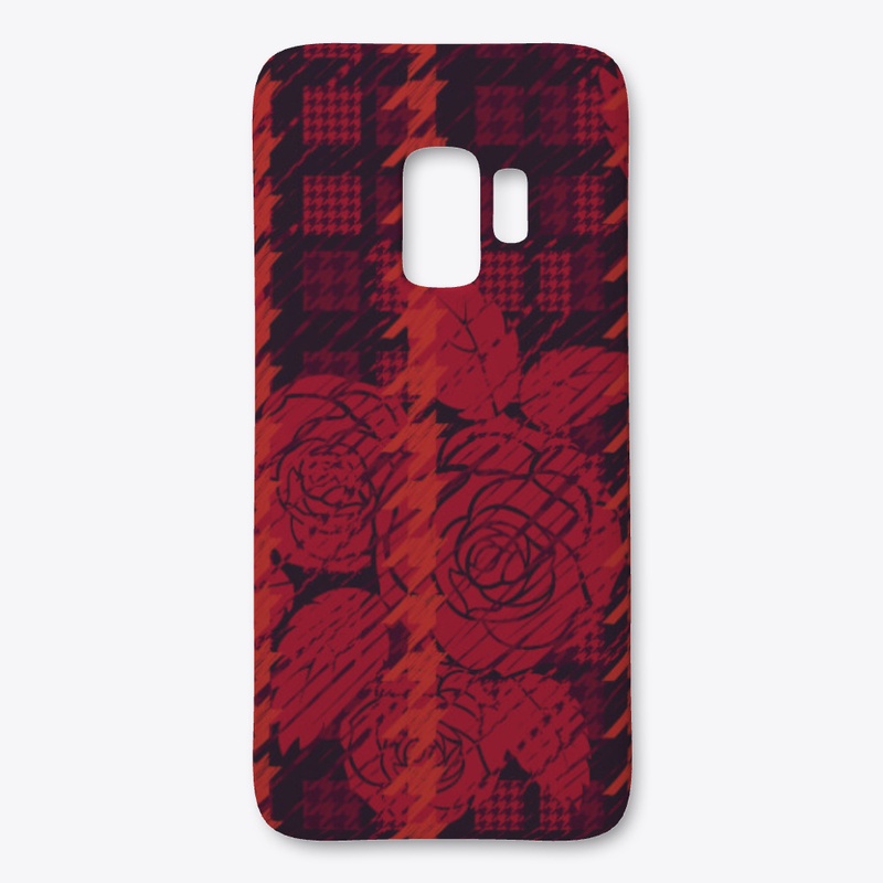 colored houndstooth-with-roses case