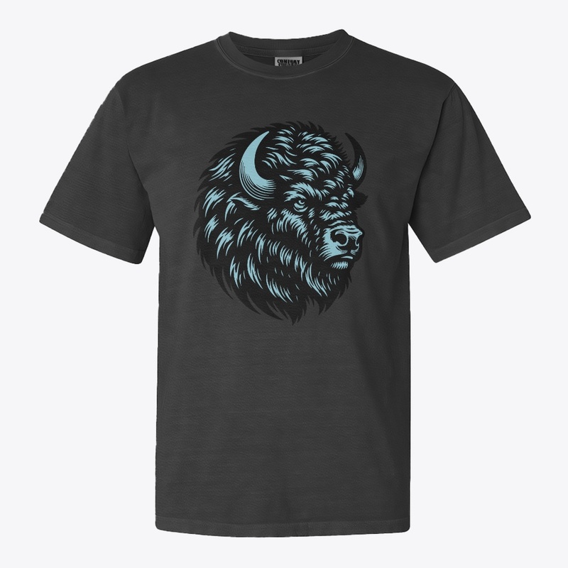 Powerful Bison Head Design