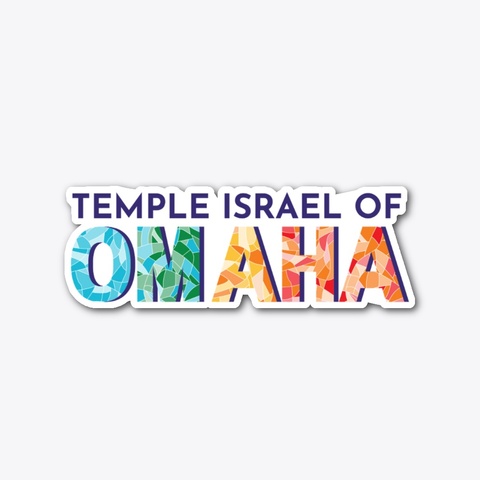 Stained Glass Omaha   Navy Font Standard T-Shirt Front