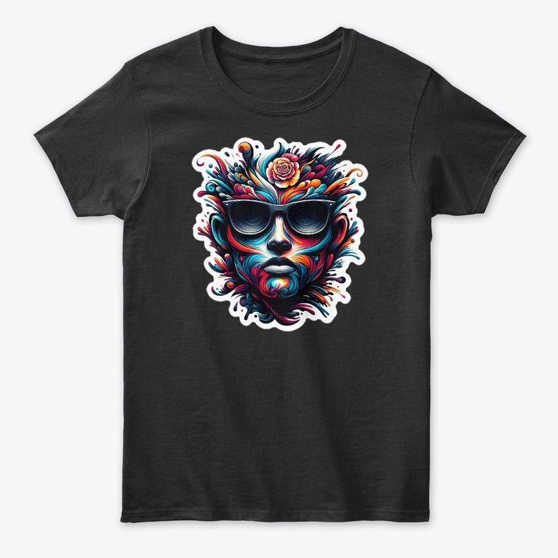 colorful abstract human face