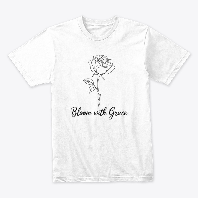 Bloom with Grace Minimalist Floral Tee