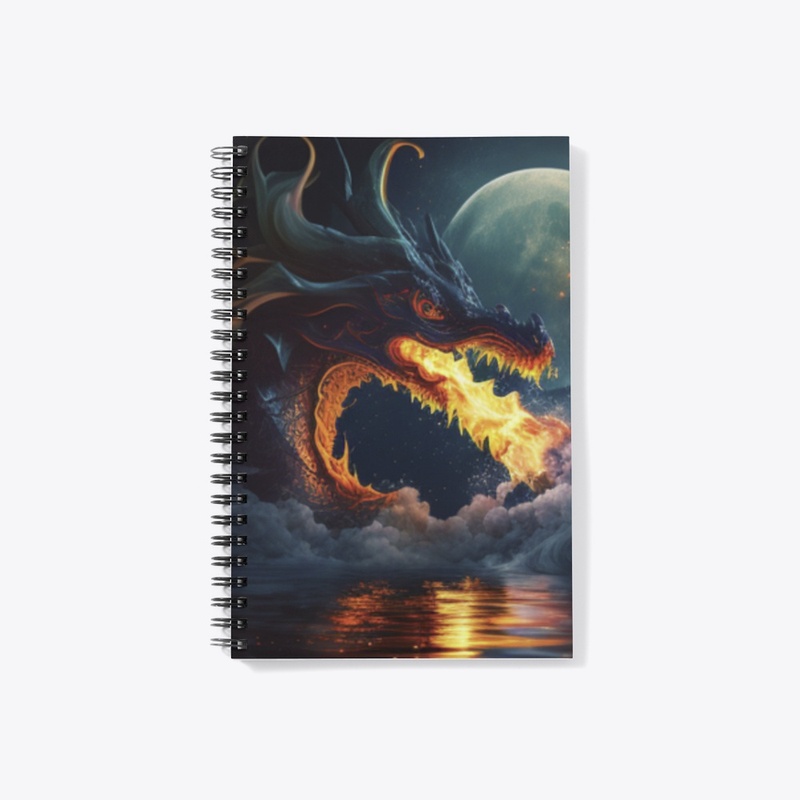 Dragon and moon