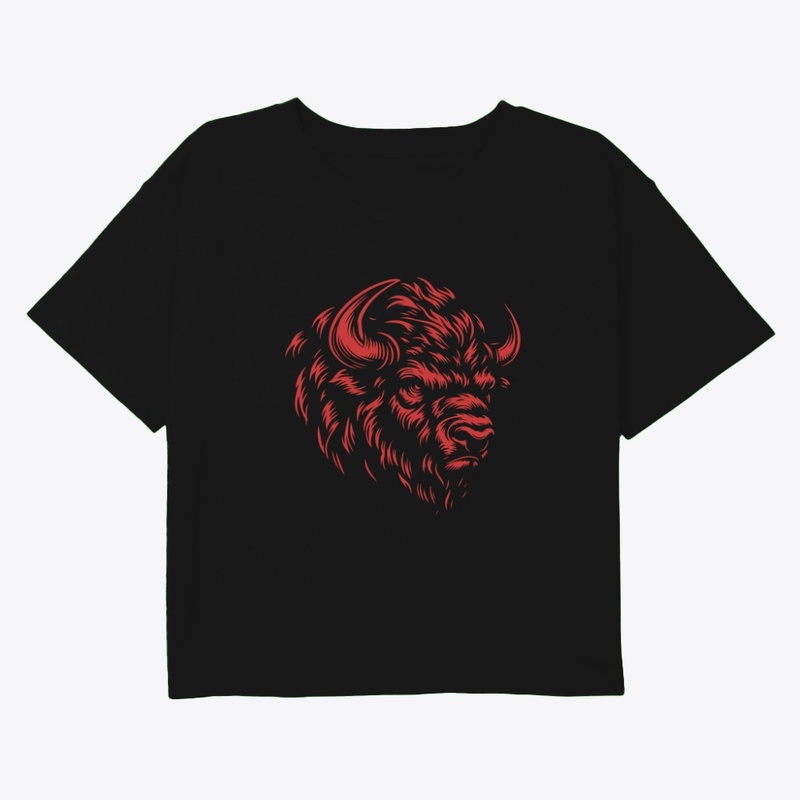 Angry Bison Head Design