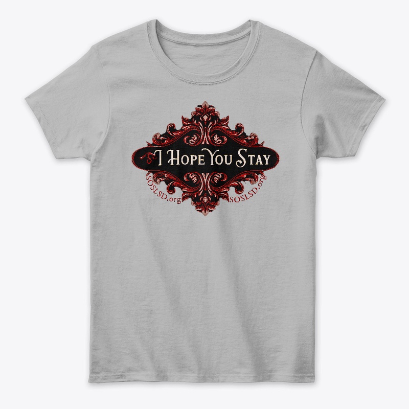 Hope You Stay barn red womens tee