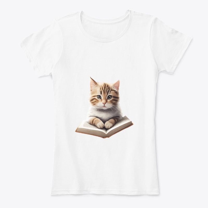 A cat cozily nestled in a reading book