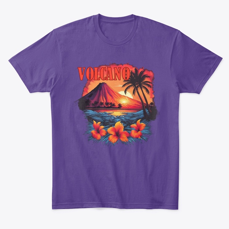 Volcano at Sunset
