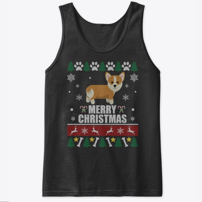 Ugly Christmas Sweater Corgi Dog Slim