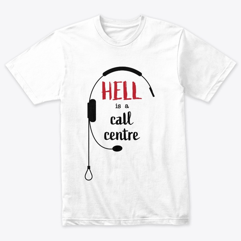 Hell is a call centre Headset - White