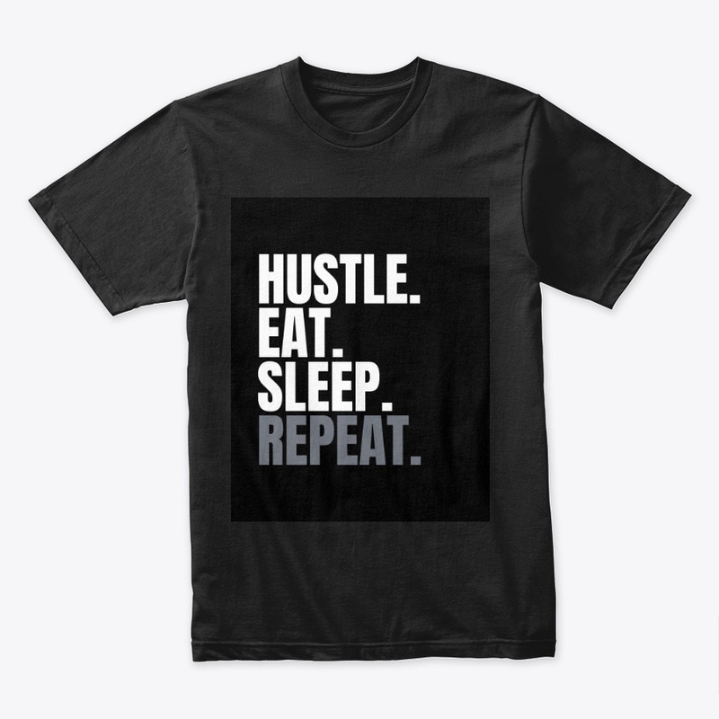 black and white typography tee design 