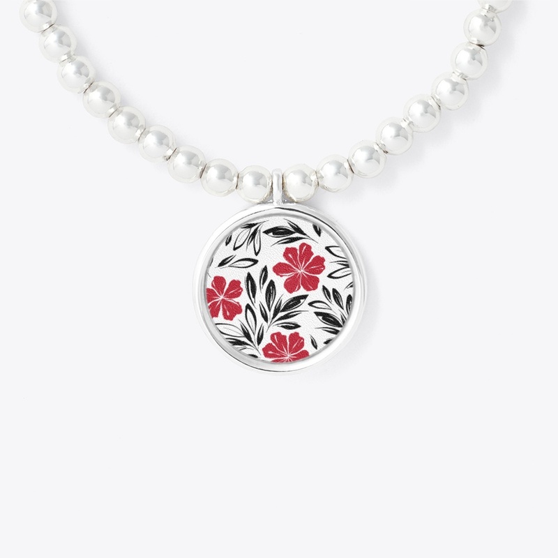 Black and Red Floral