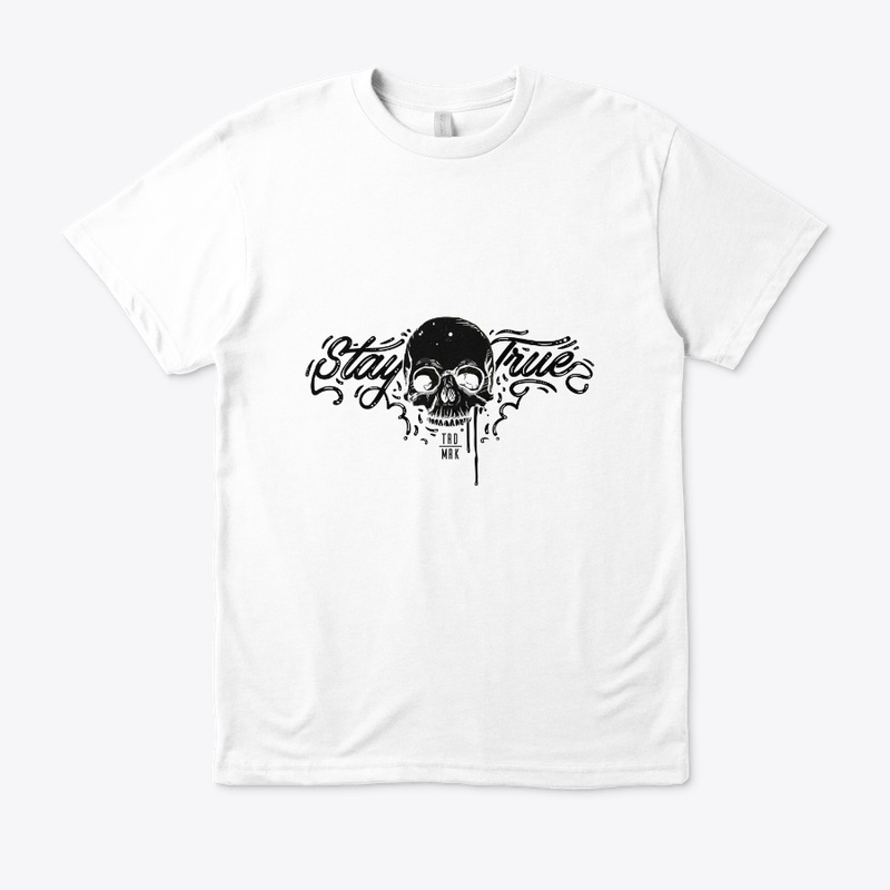 Craze Uk | Stay True Skull - B&W Tees