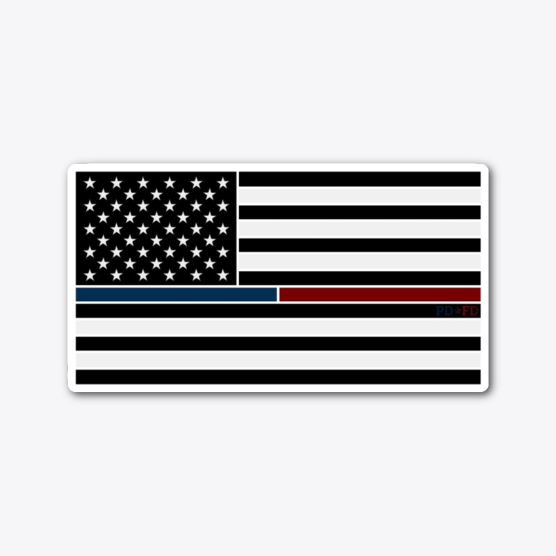 Horizontal Blue and Red Flag