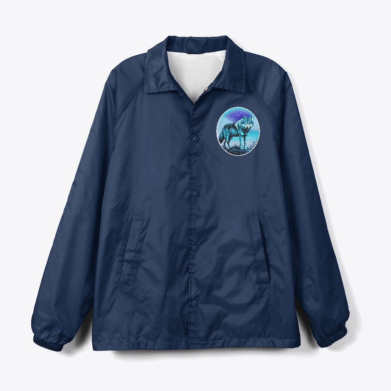 A Wild Wolf Illustrated in Blues