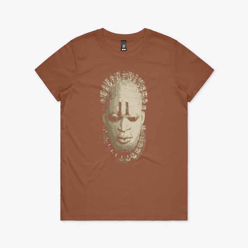 Benin Bronze Mask Of Queen Idia (Brown)