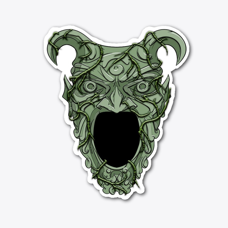 Green Devil Face