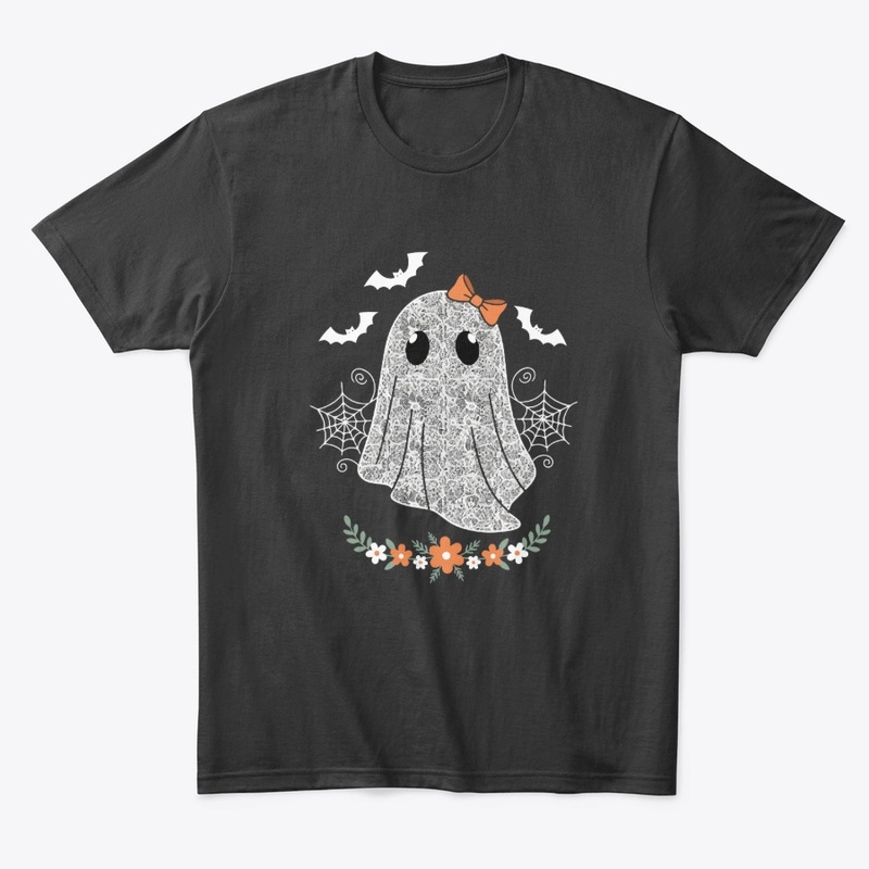 Cute Ghost with Bow Halloween