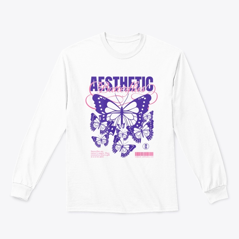 Aesthetic Butterfly Floral Graphic Merch