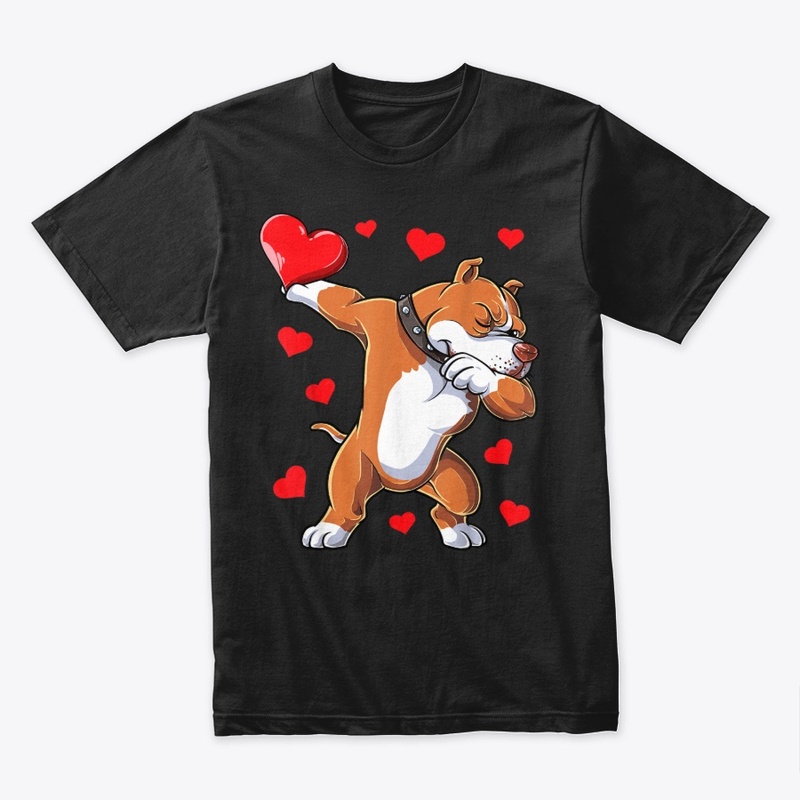 Dabbing Pit Bull Valentines Day