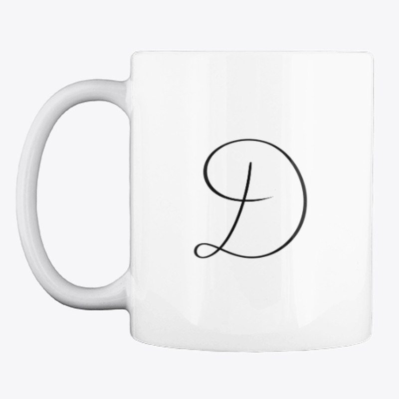 Handwritten Letter D Calligraphy