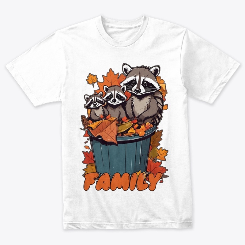 Autumn Trash Adventure - Raccoon Family