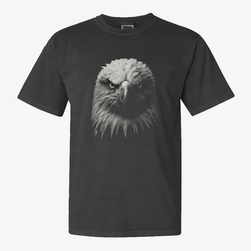 Eagle Portrait in Black and White
