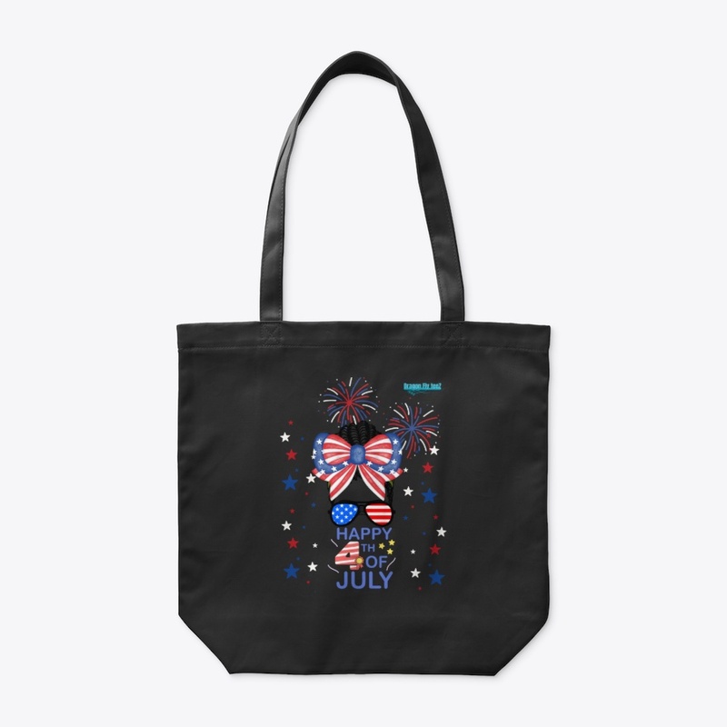4th of JULY-TOTE BAG-Bun in a hair #2