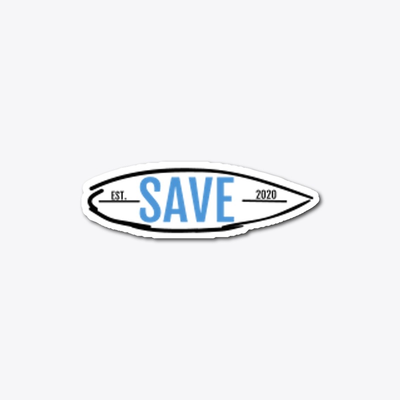 SAVE surfboard  Sticker 