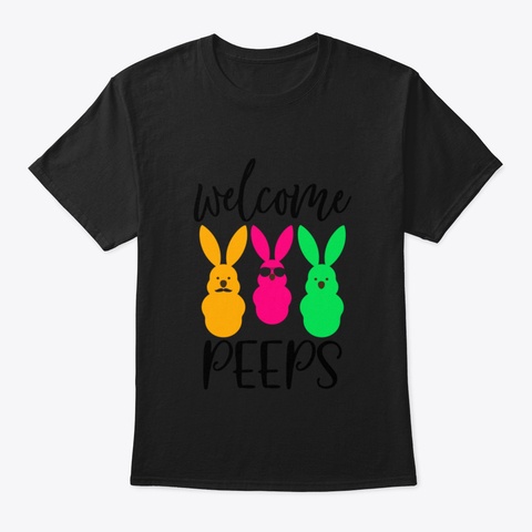 Welcome Peeps Black T-Shirt Front