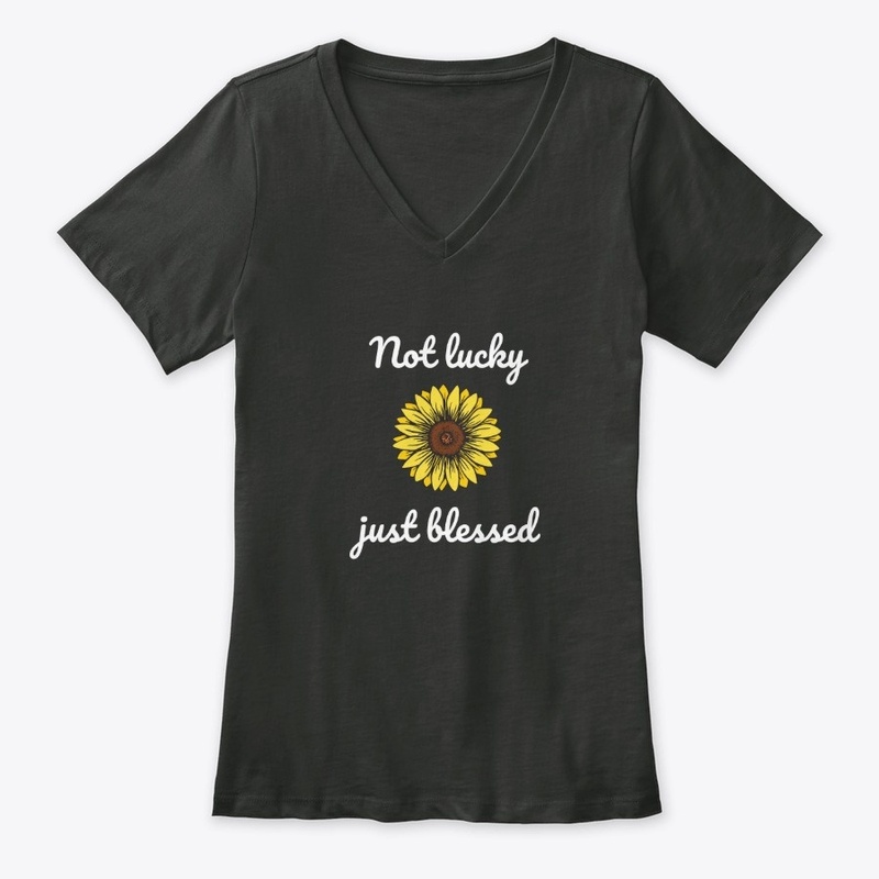 Not lucky just blessed Christian design 