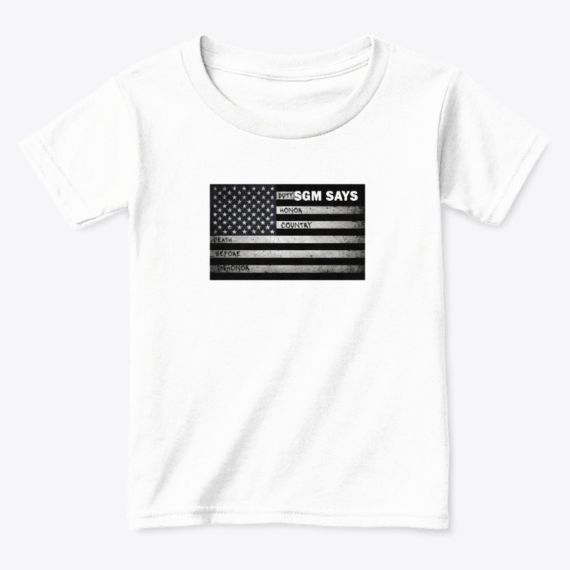 Duty Honor Country Flag - Toddler Classic Tee